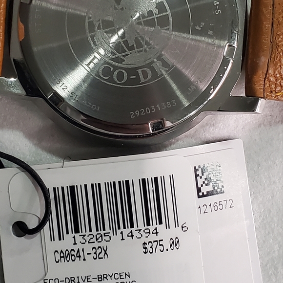 Citizen CA0641-32X Men's 44mm Ivory Dial Tan Leather Strap Chrono Leather Band - Picture 7 of 10